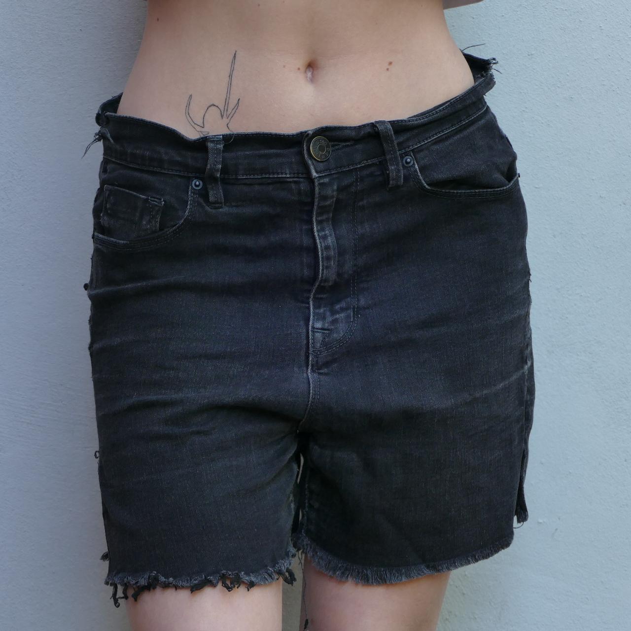 bdg black jean shorts