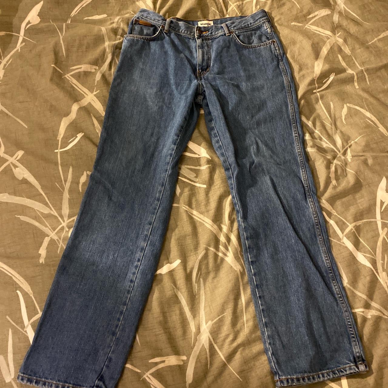 Wrangler Men's Blue Jeans | Depop