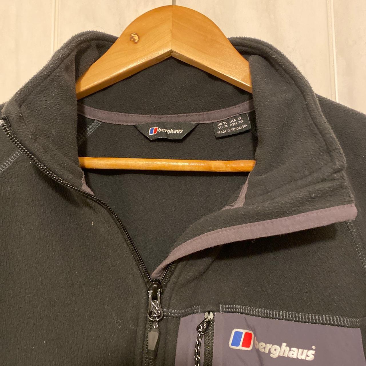 Mens Berghaus fleece, black, size xl, one pocket on... - Depop