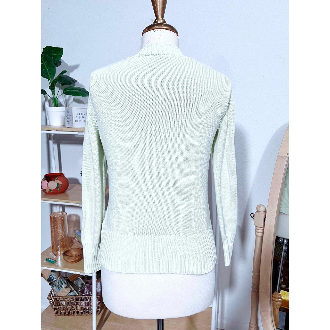 Vintage Jones Wear Sport Cream Knitted Floral... Depop