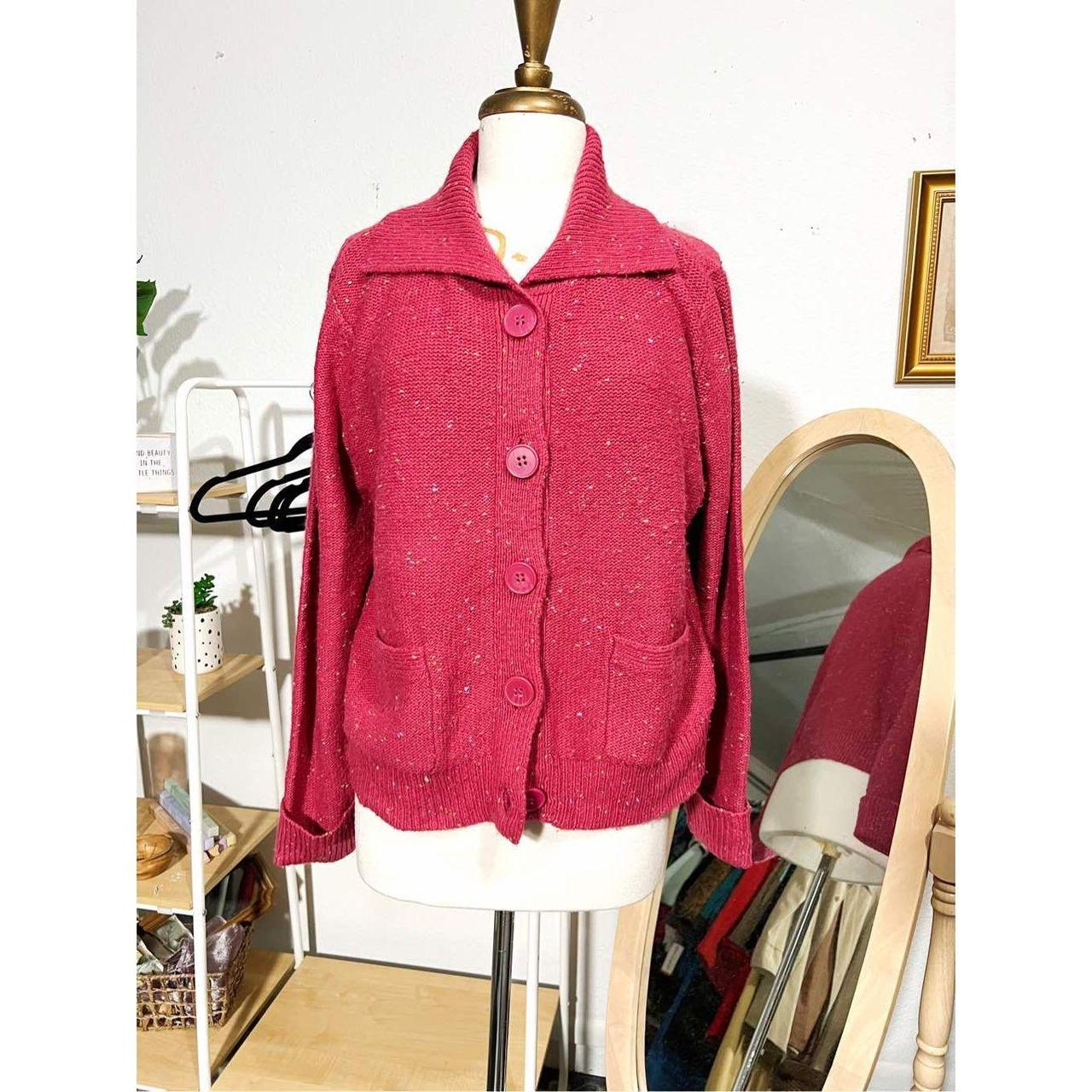 American Vintage Women's Pink Cardigan Depop