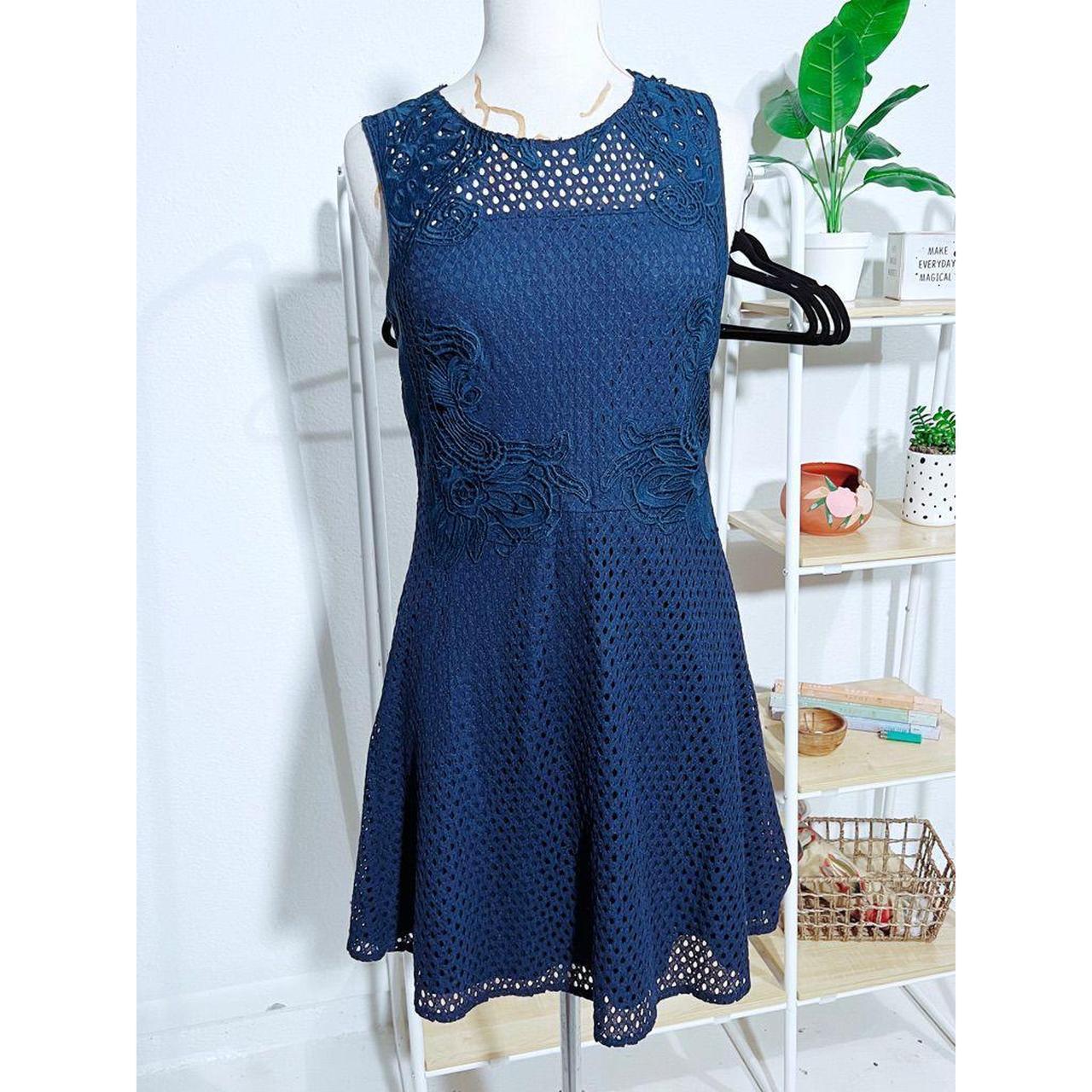 Maurices Navy Blue Eyelet Mini. Depop