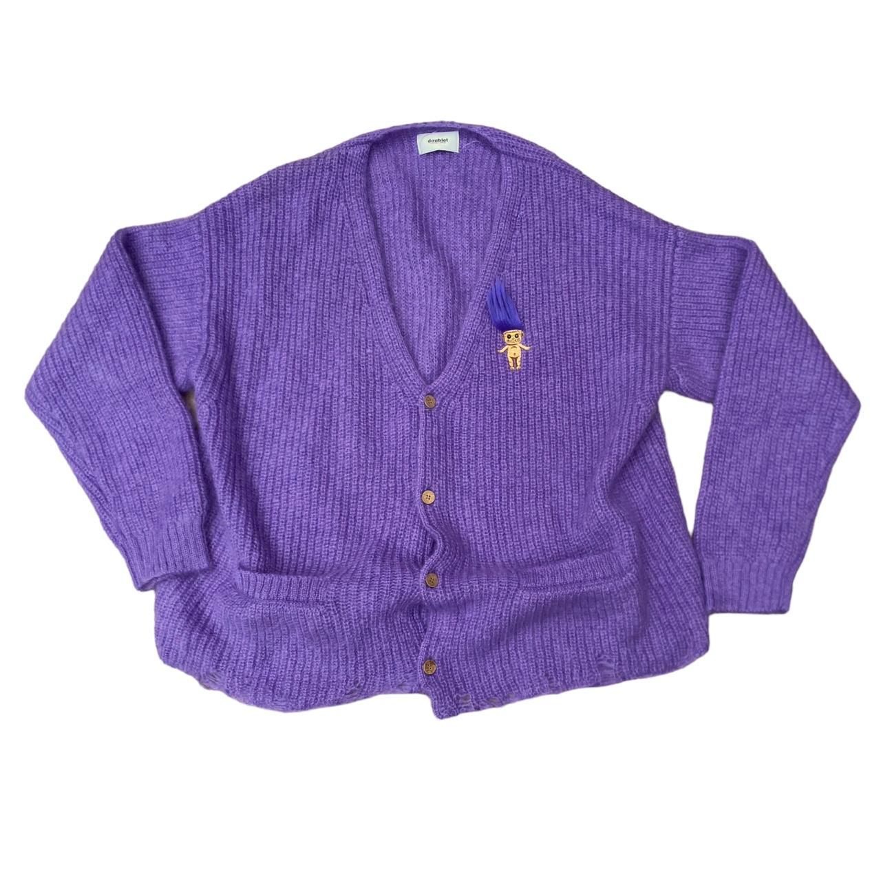 Doublet Doll Embroidered Troll Cardigan Purple...