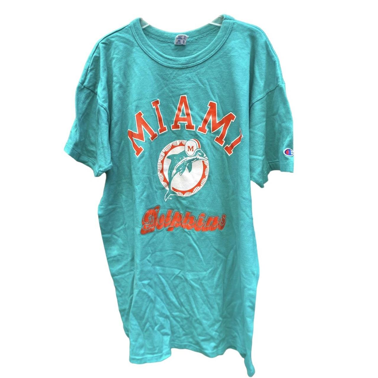 Vintage - Men - Champion Miami Dolphins Crewneck - Teal