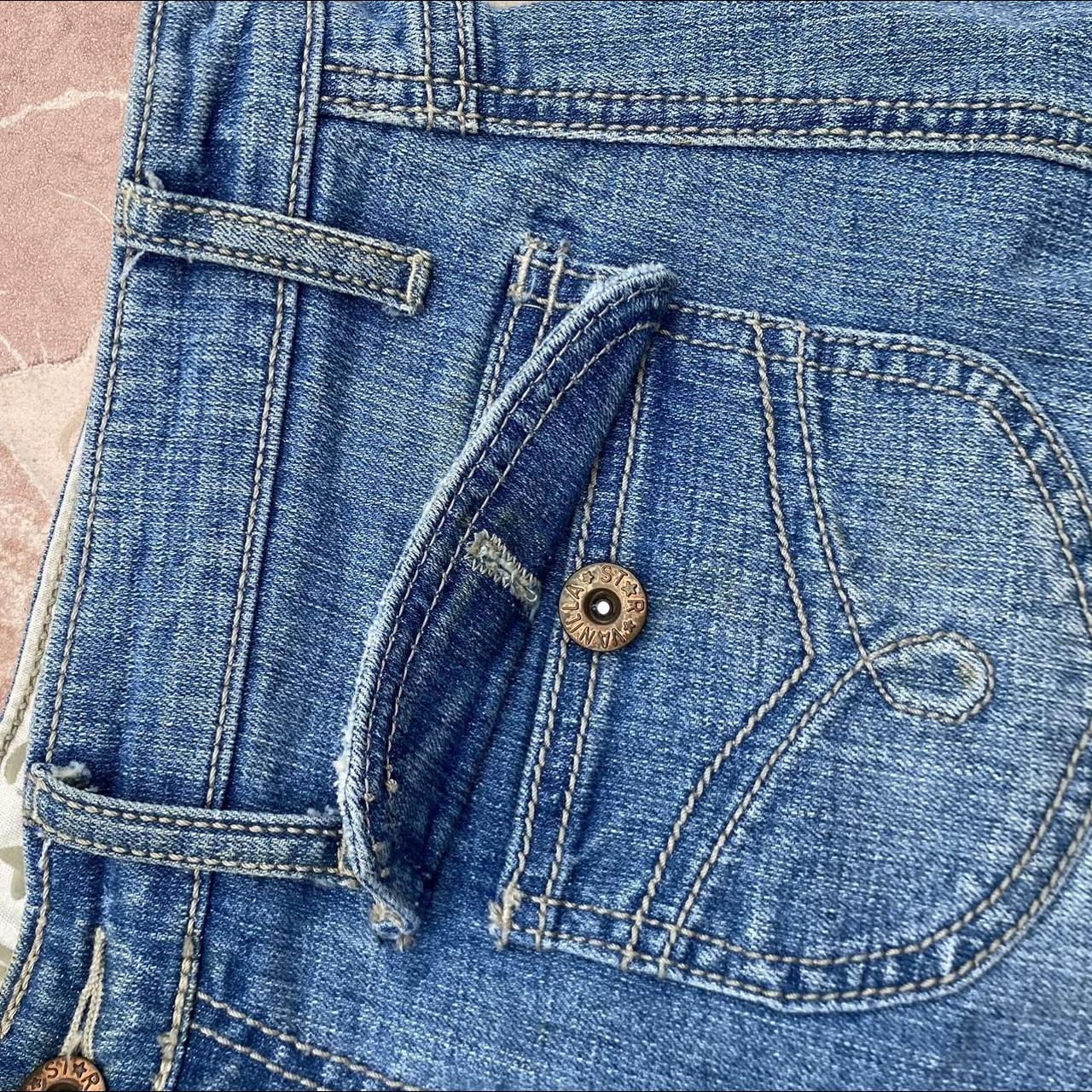 Vintage Y2K Vanilla Star Jean Short Shorts Blue... - Depop