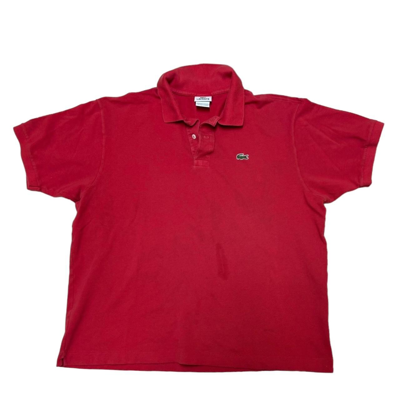 Lacoste Polo Shirt Mens XL Size 7 Red Casual Green... - Depop