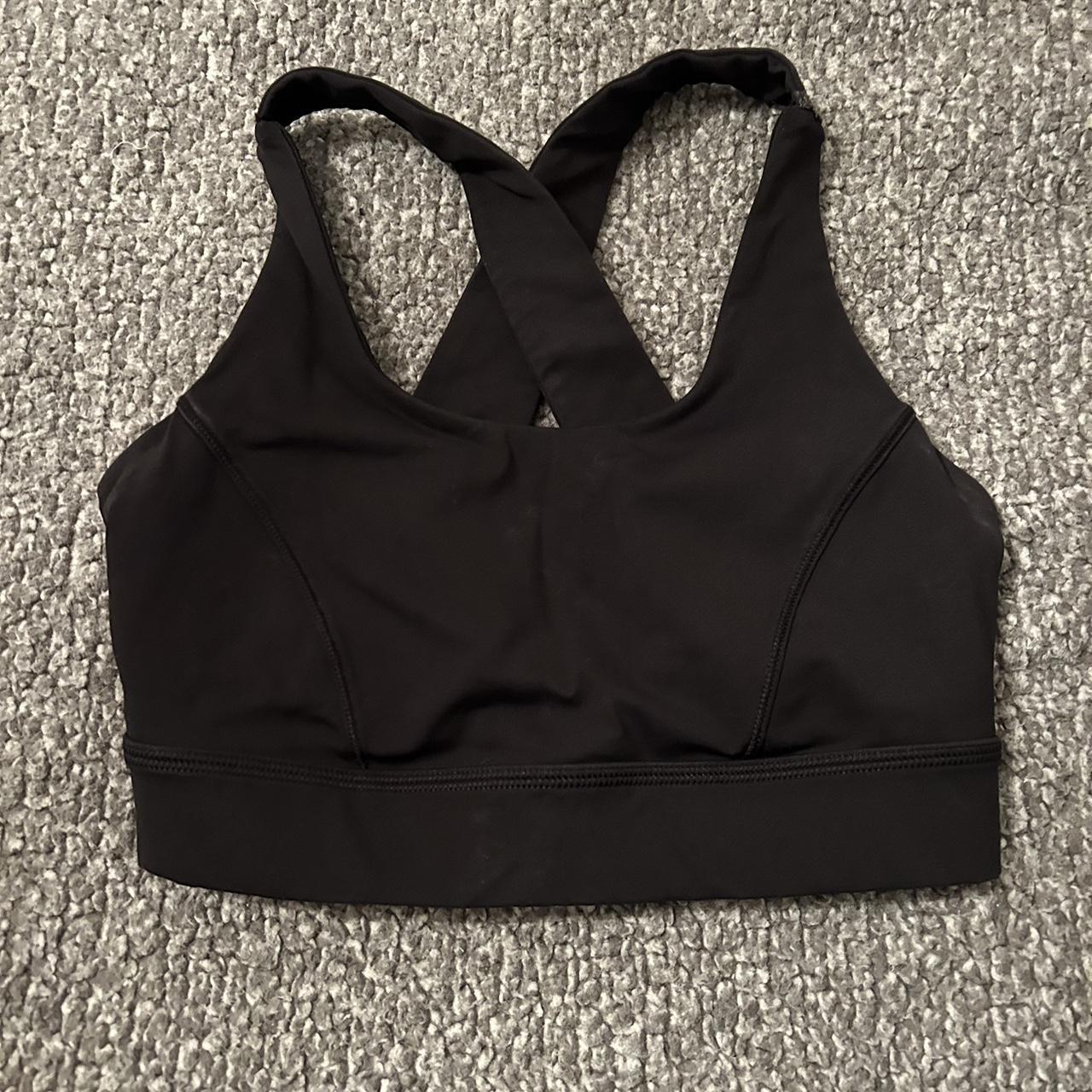 Black Lululemon sports bra Size 2 Dupe - Depop