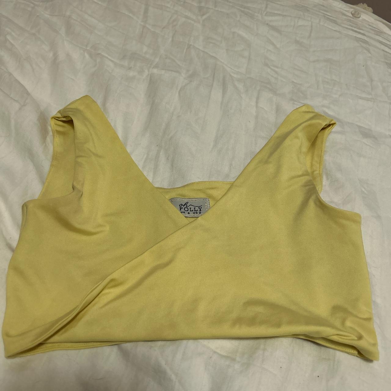Oh polly yellow crop top Ik 6 #ohpolly - Depop