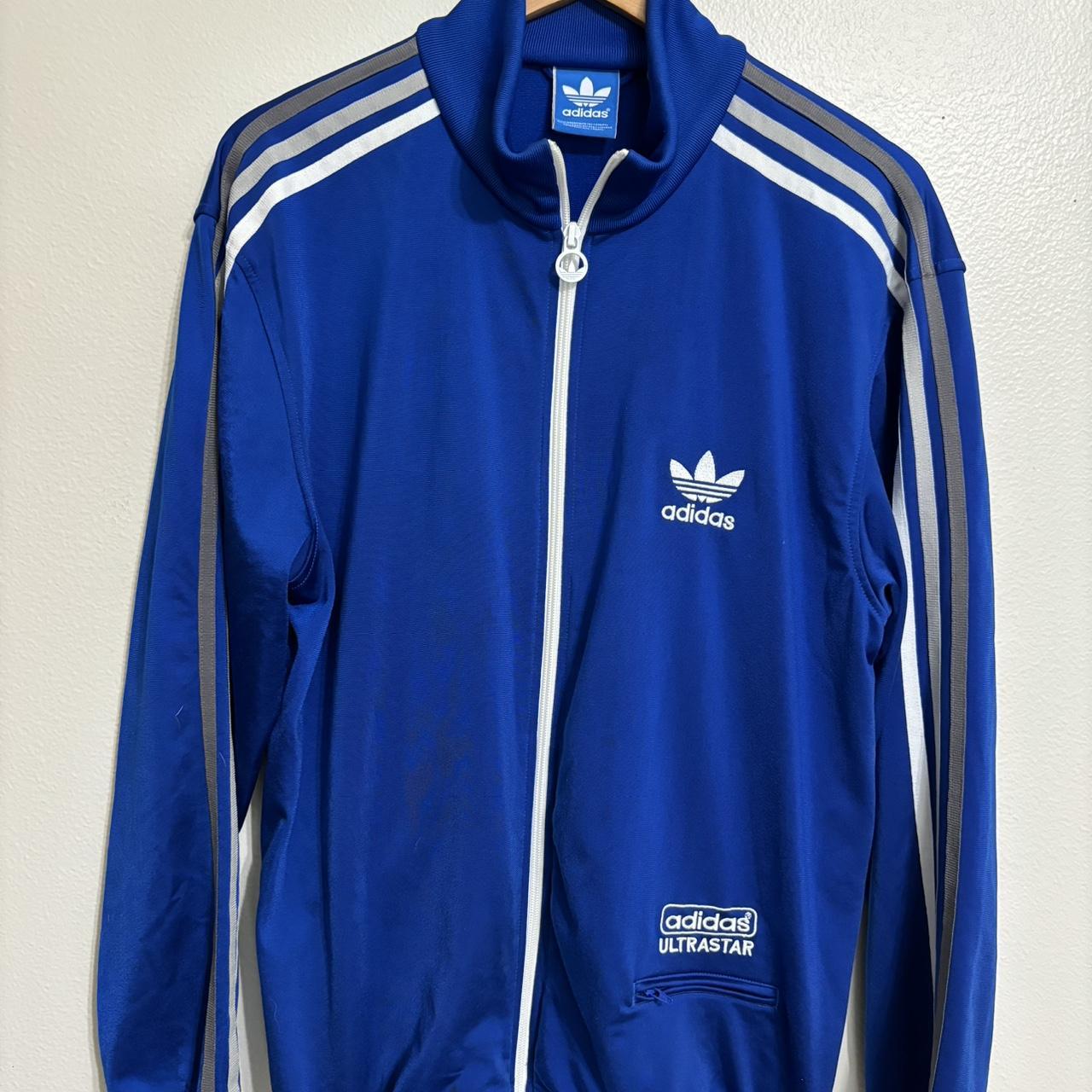 Vintage adidas track jacket ultrastar medium zip up | Depop Vintage adidas track jacket ultrastar medium zip up | Depop