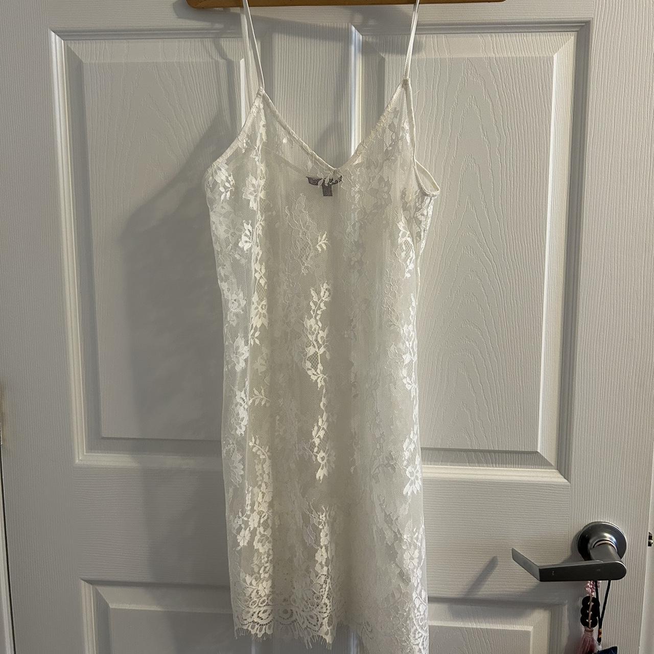 Express Women's White Dress | Depop