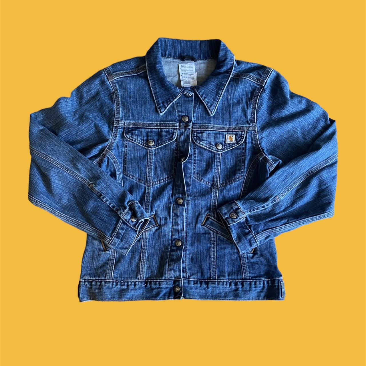 Carhartt Vintage Denim Jacket Size Women’s Medium... Depop