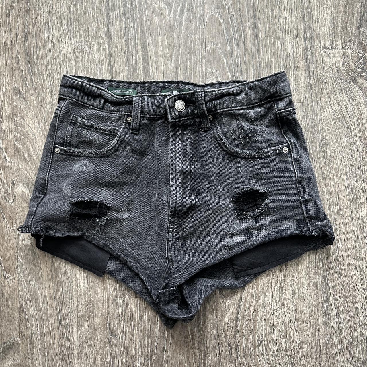 Small black daisy duke booty shorts #wildfable...