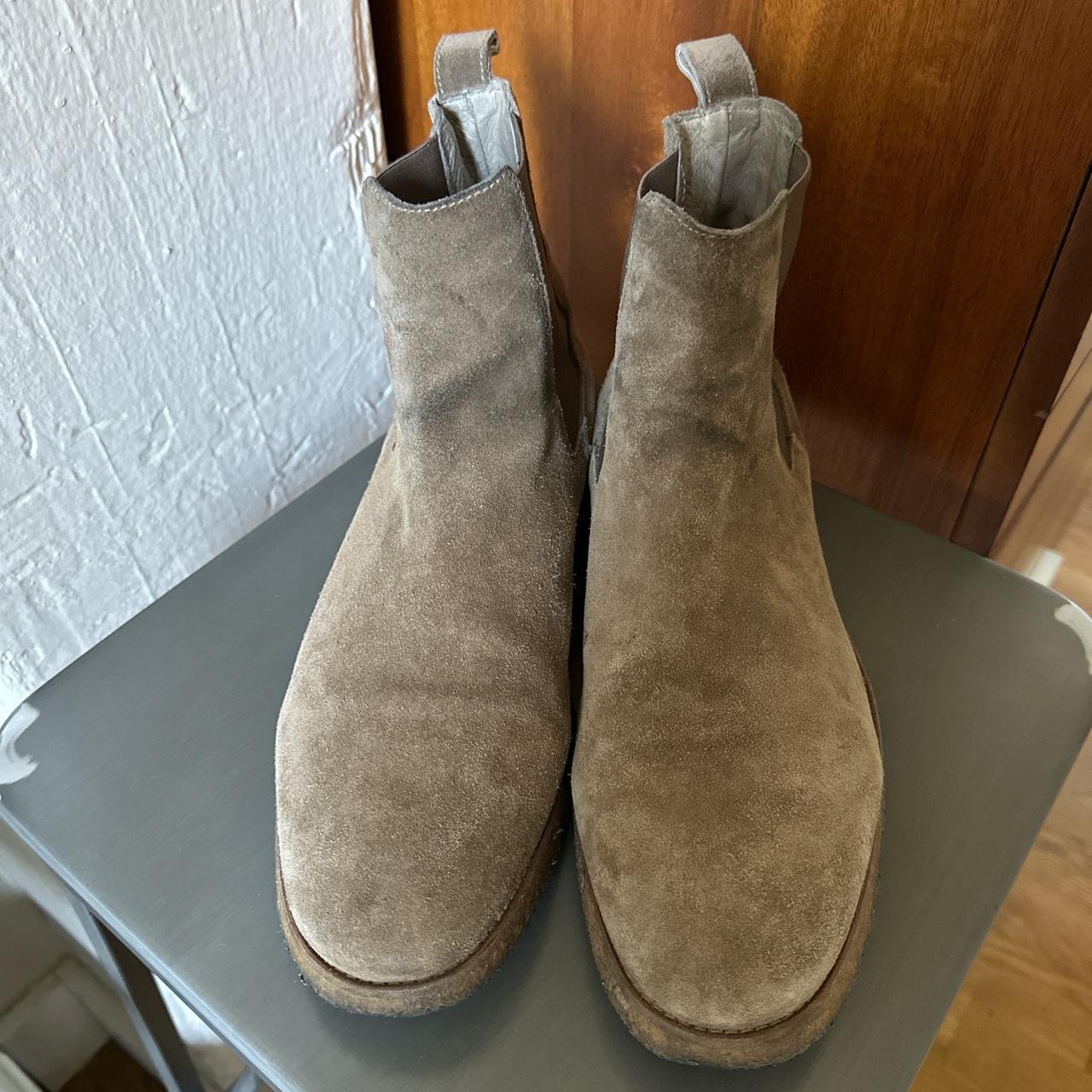 AllSaints Men's Tan Boots | Depop