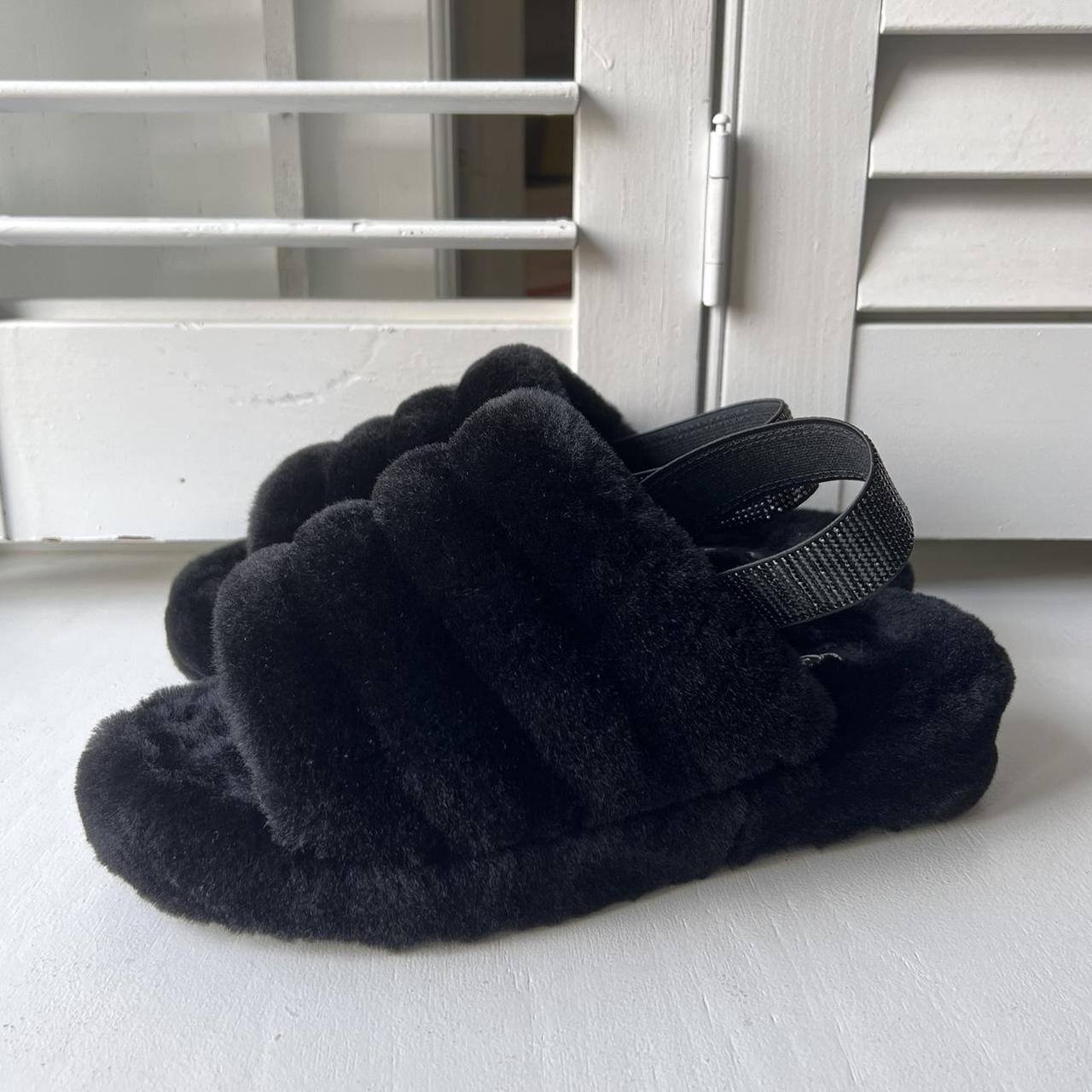 LV indoor fur slippers - Depop