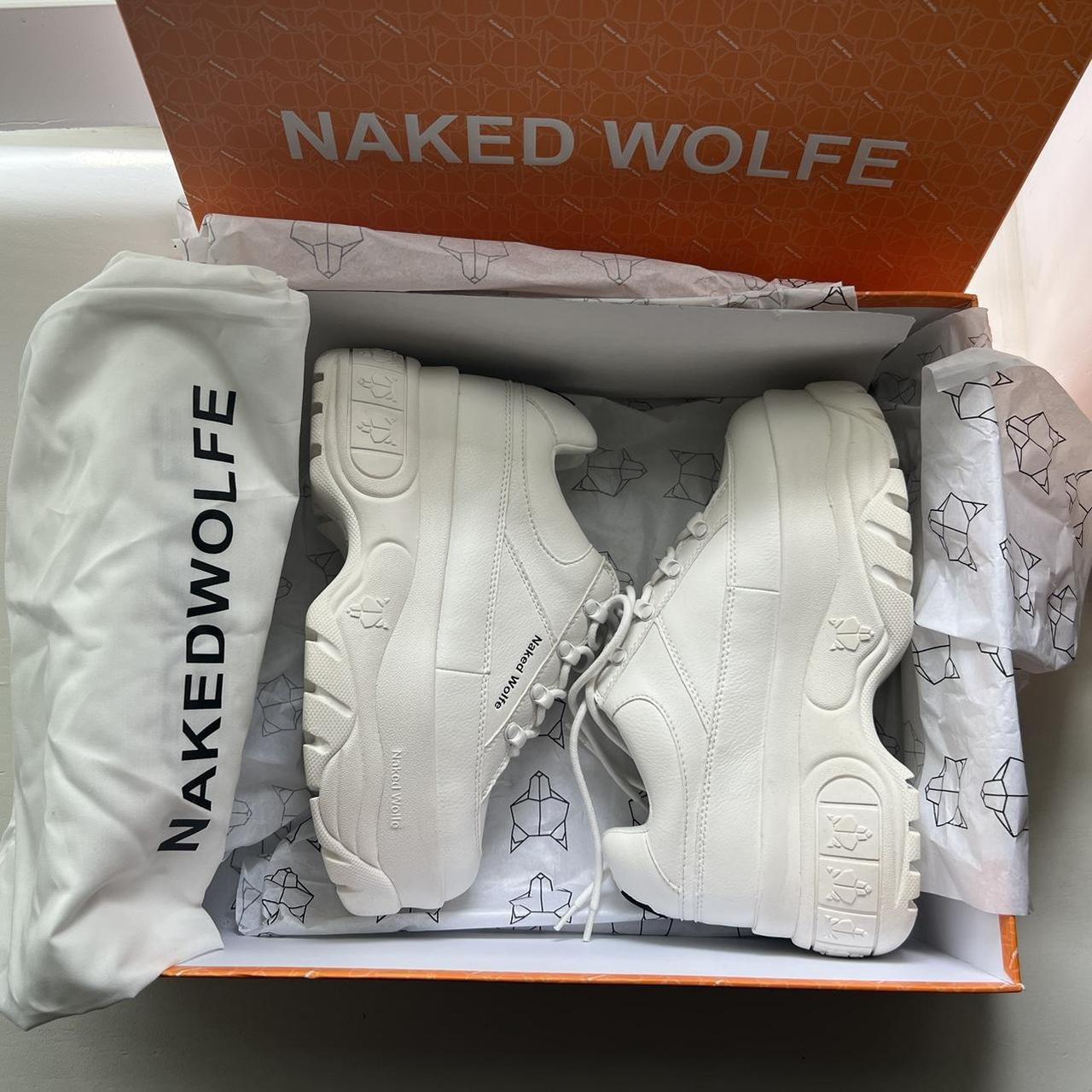 Brand New Naked Wolfe Sporty White Leather Platform Depop