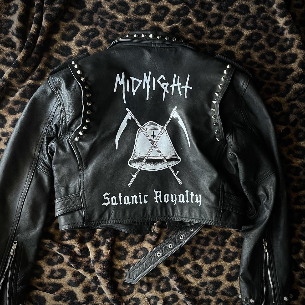 Midnight Satanic Royalty vintage cropped leather | Depop