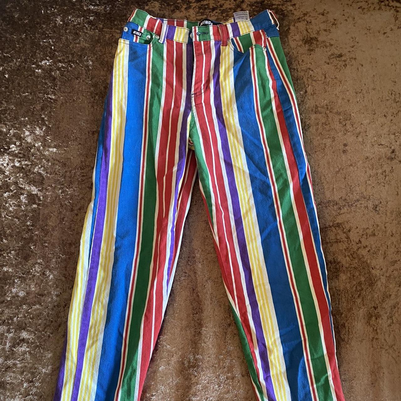 Minga London striped multi color pants. Only worn a... - Depop