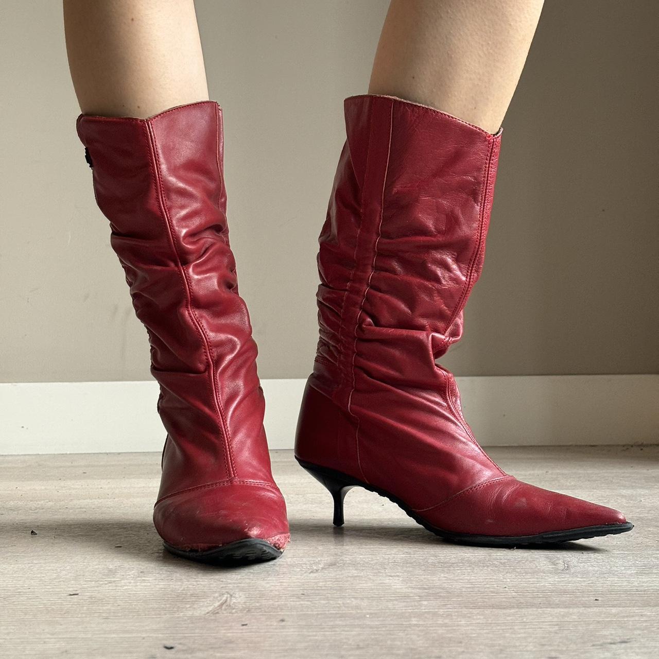 Coolest red kitten heel... - Depop