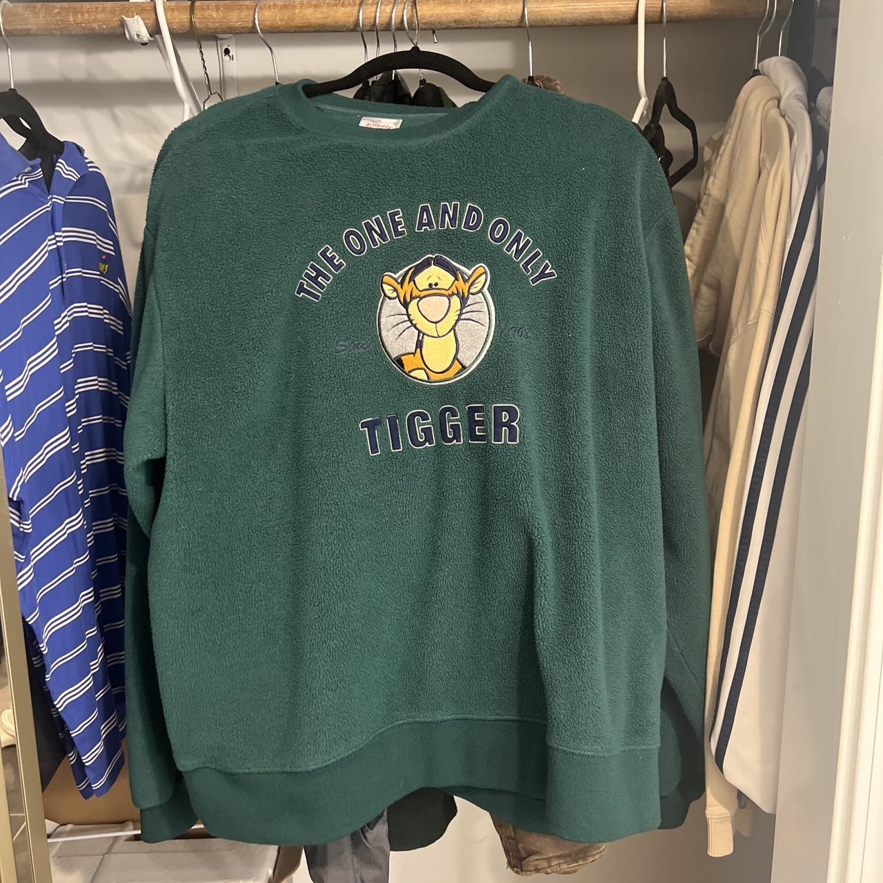 Vintage 90s Disney Tigger Crewneck Sherpa Size - Depop