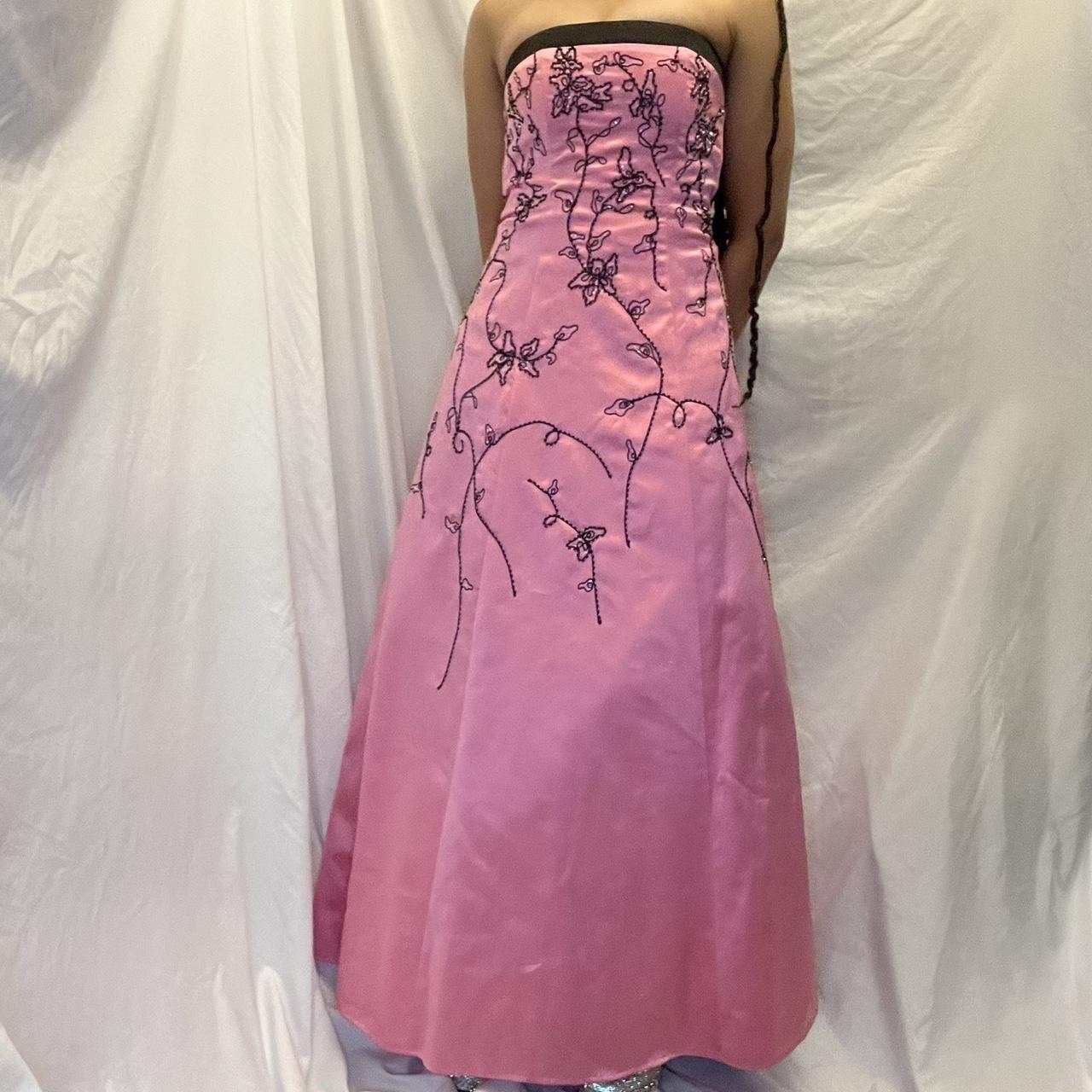 Women's Black and Pink Dress Depop