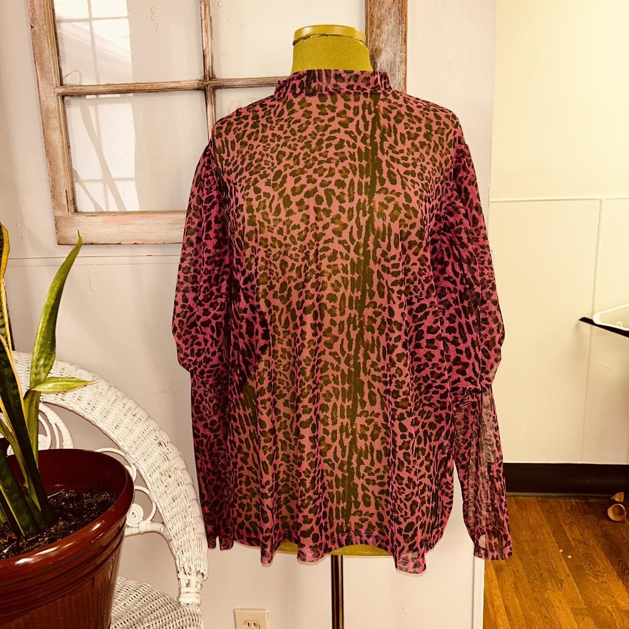 Cheetah print blouse best sale