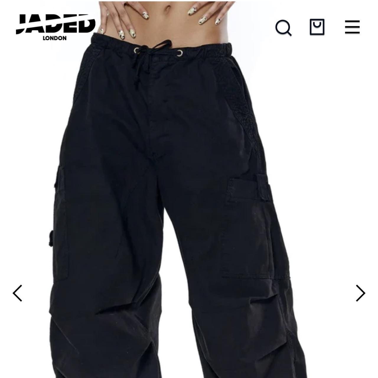 Black Jaded London Parachute Pants Never Worn Out, - Depop