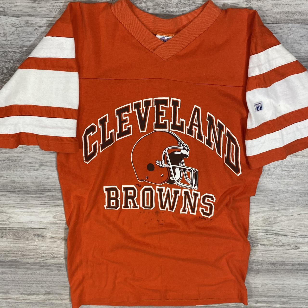 Nfl Cleveland Browns Striped Football Jersey T-shirt