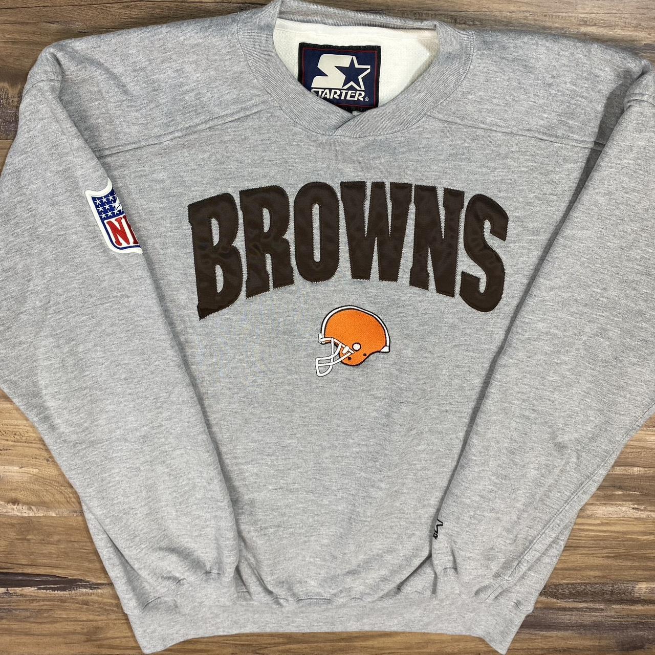 Vintage 90's Cleveland Browns Sweatshirt Crewneck - Depop