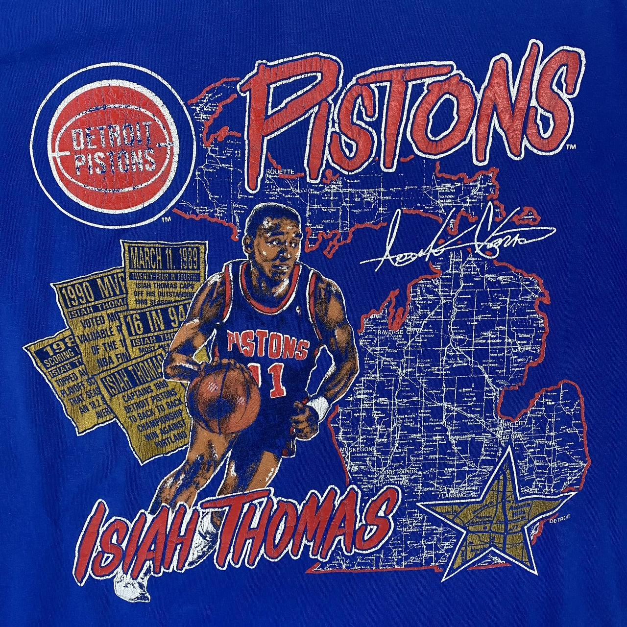 Vintage 80s 90s detroit pistons isiah Thomas t shirt...