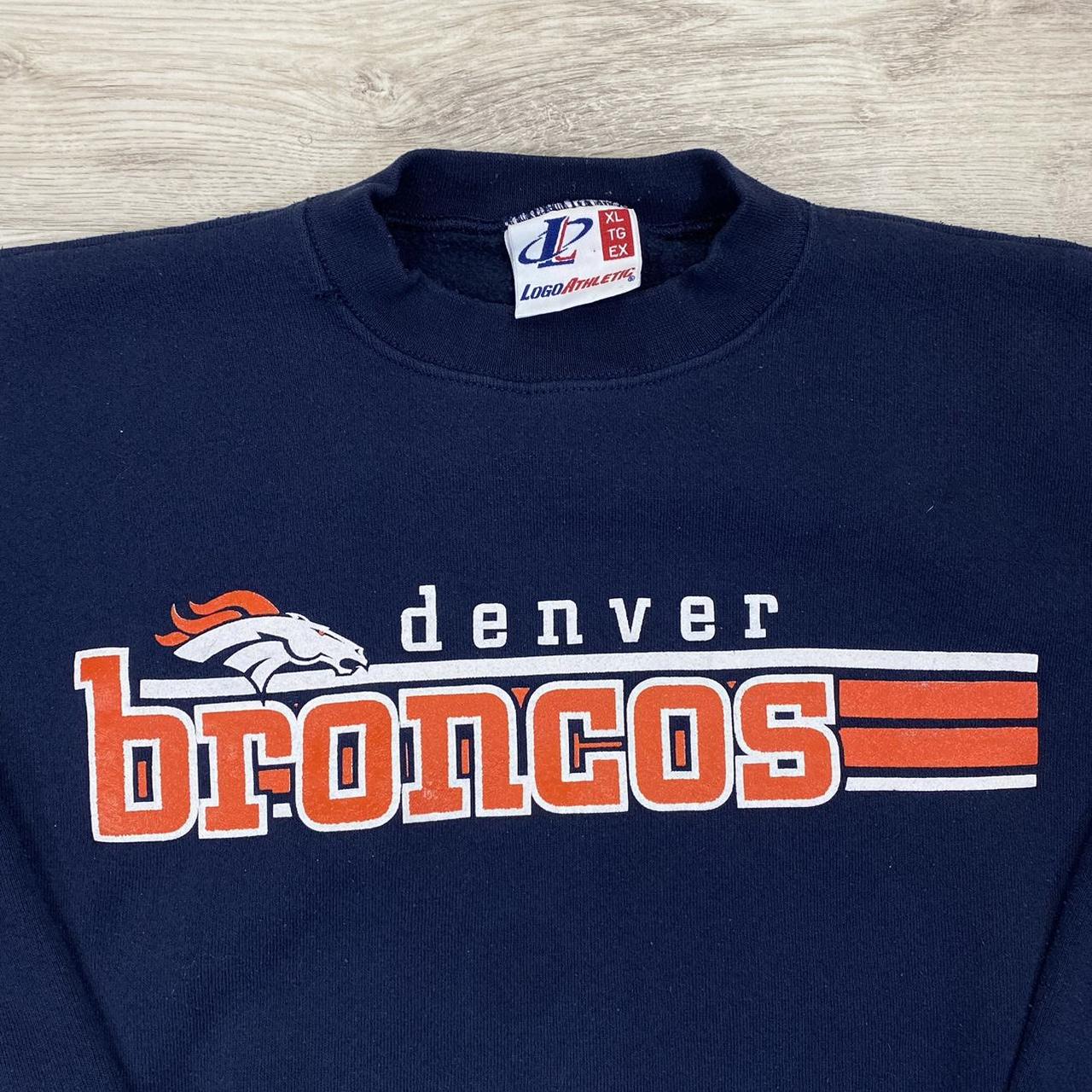 Vintage 90s Denver broncos nfl logo 7 graphic print - Depop