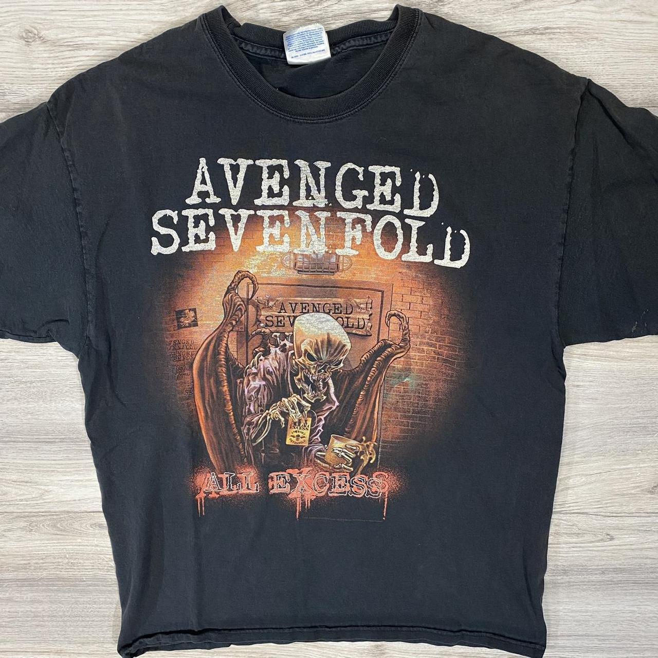 Y2K 00s avenged sevenfold all excess t shirt !... - Depop