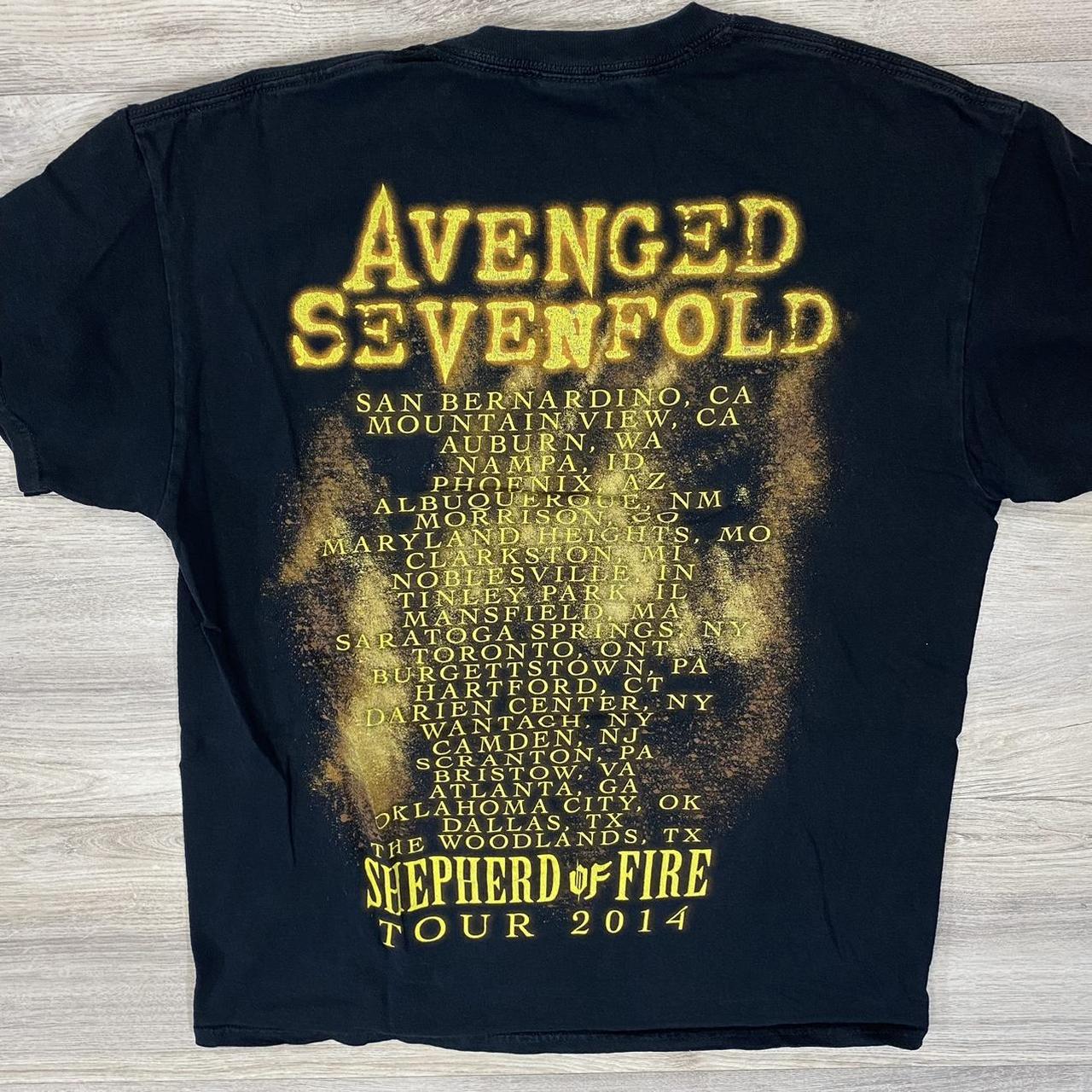 Y2k avenged sevenfold tour t shirt fits like a XL !... - Depop