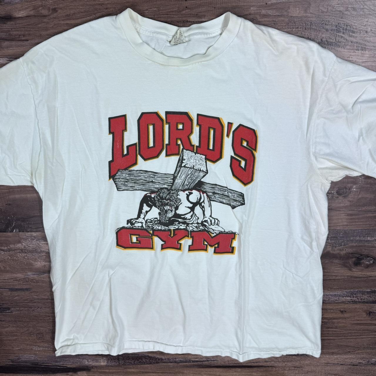 90S VINTAGE JESUS ROCK SOLID GYM Tシャツ 90S VINTAGE JESUS ROCK SOLID GYM Tシャツ
