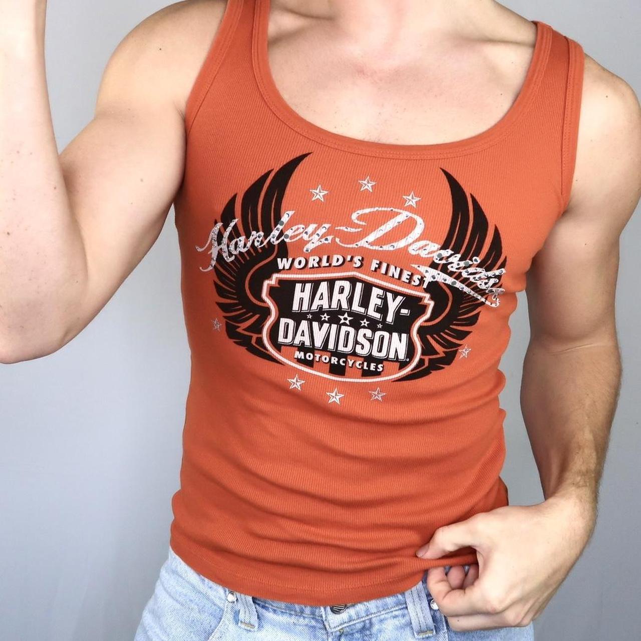 Harley davidson orange on sale vest