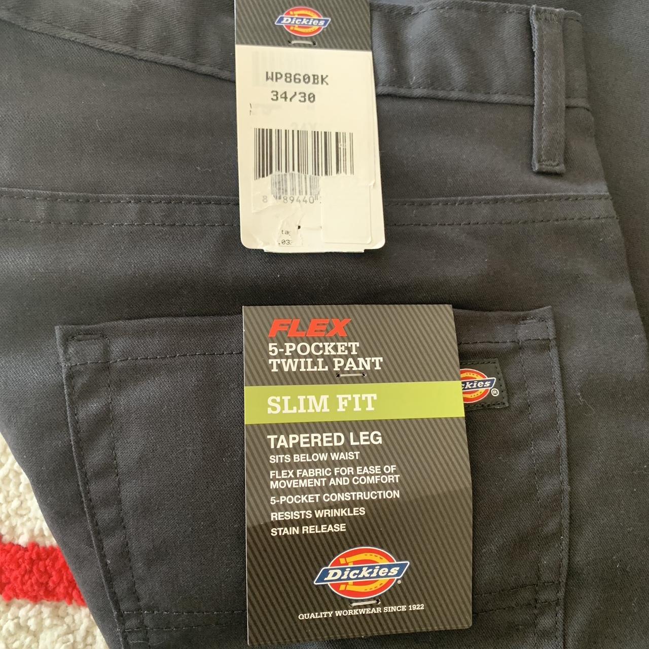 Dickies Men's Black and Grey Trousers | Depop