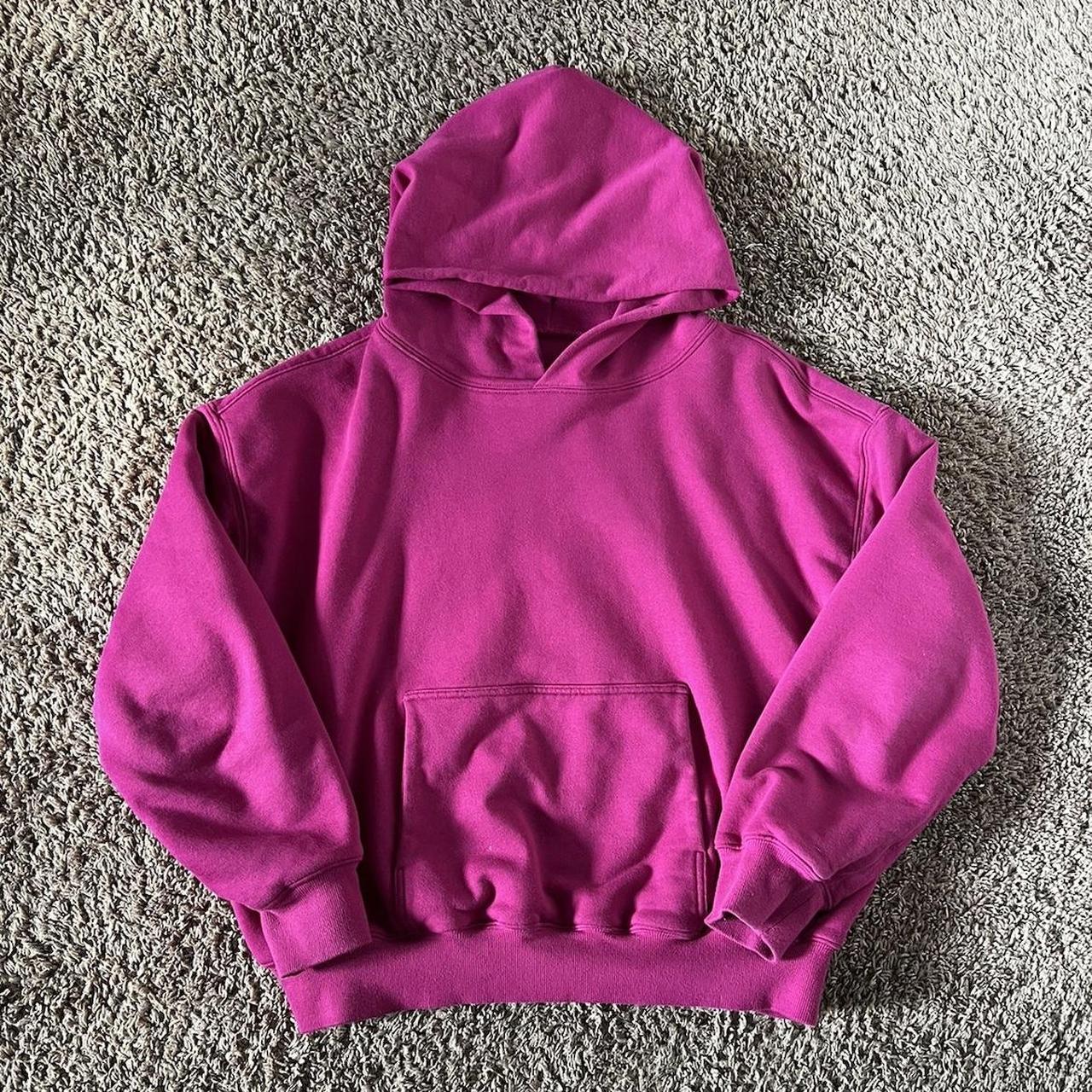 Pink Boxy Cropped Heavyweight Hoodie #heavyweight - Depop