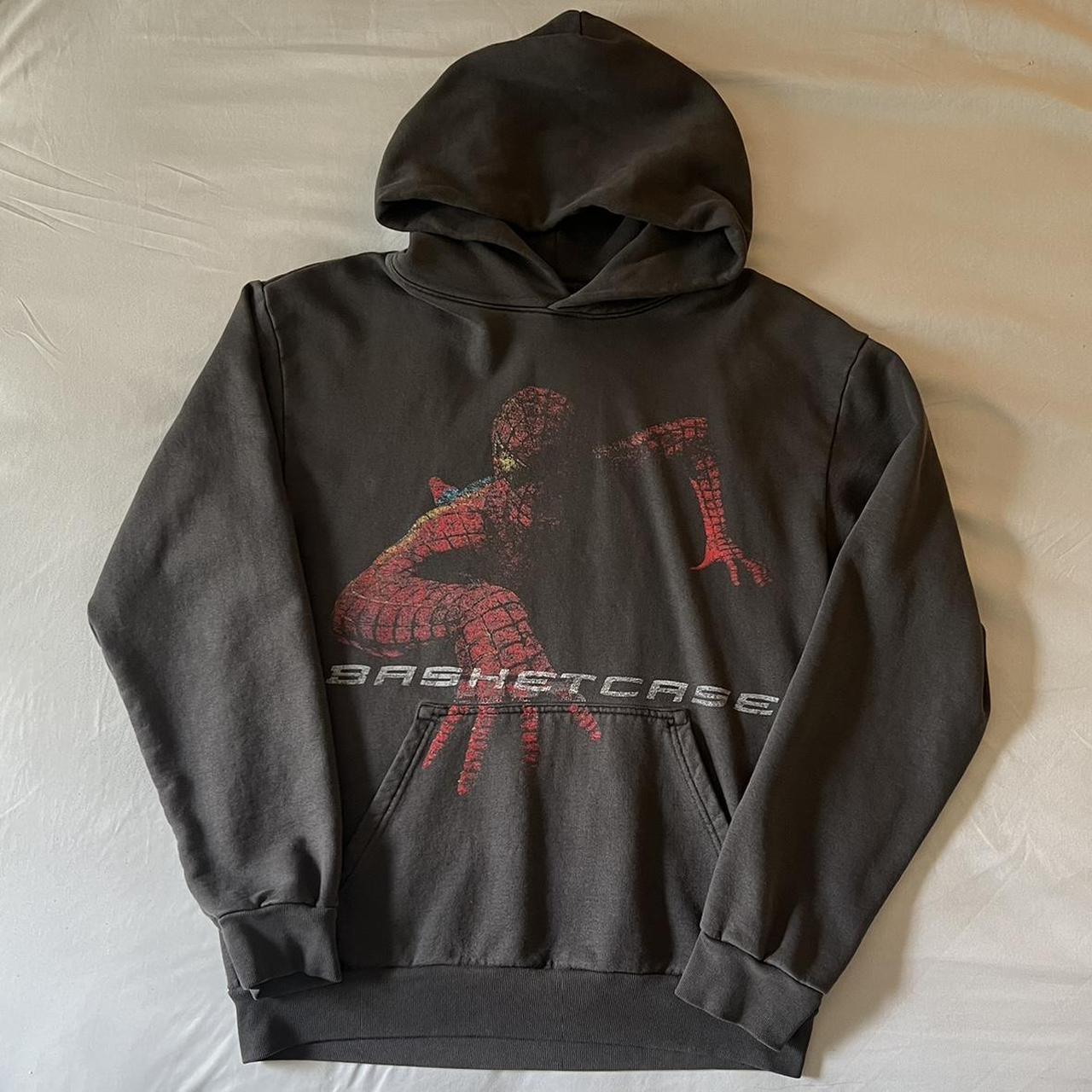 Basketcase Gallery Spiderman Hoodie size L only worn... Depop