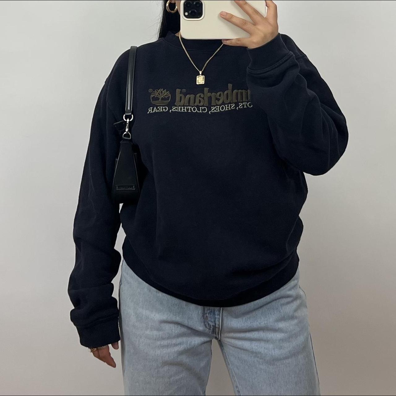 Y2k timberland crewneck. Perfect semi oversized fit.... - Depop