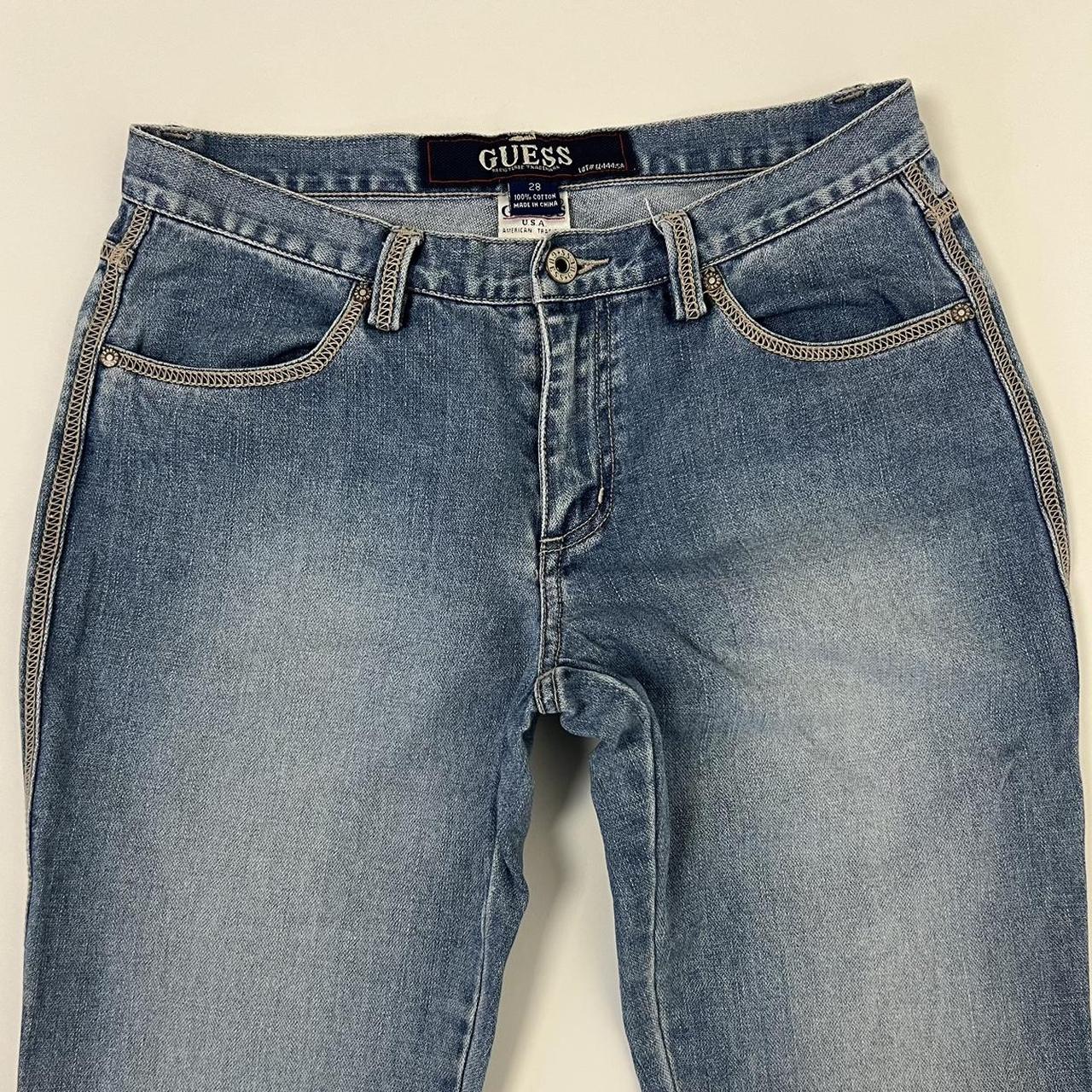 Y K Low Rise Flare Jeans With Contrast Stitching By Depop