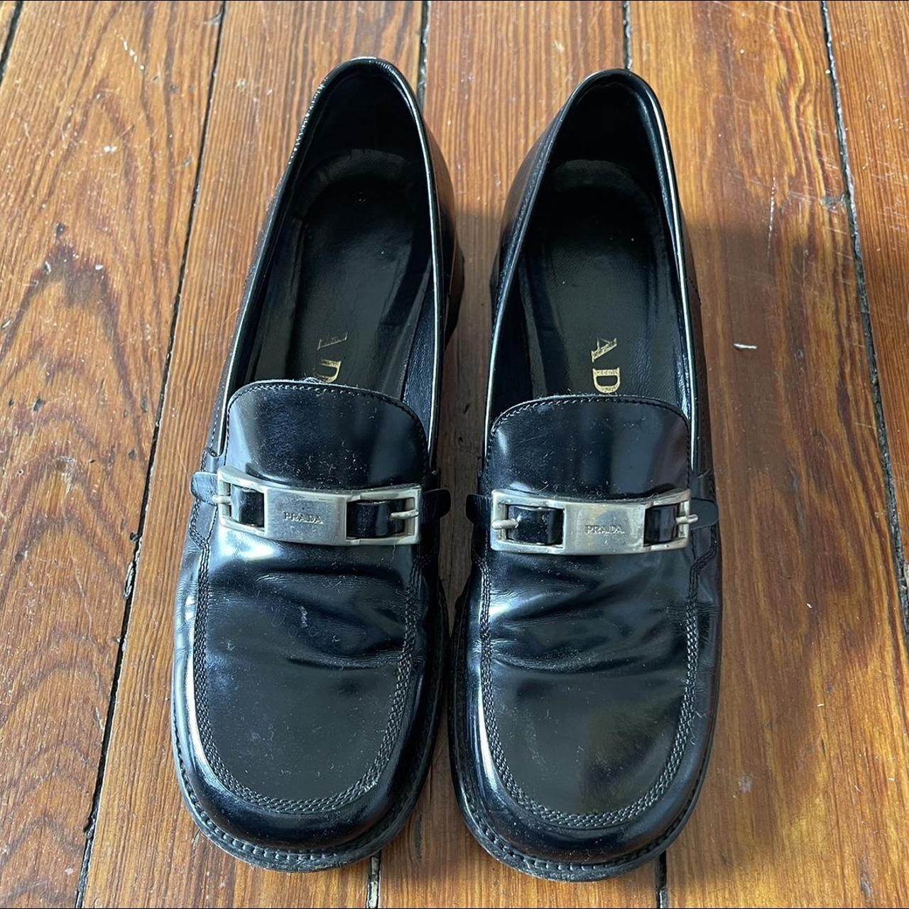 Prada vintage loafers Size 7 Eur 37 1/2 Made in... - Depop