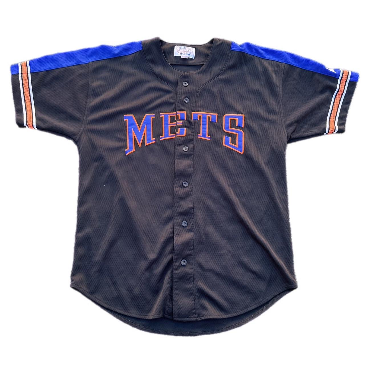 black mets jersey men's