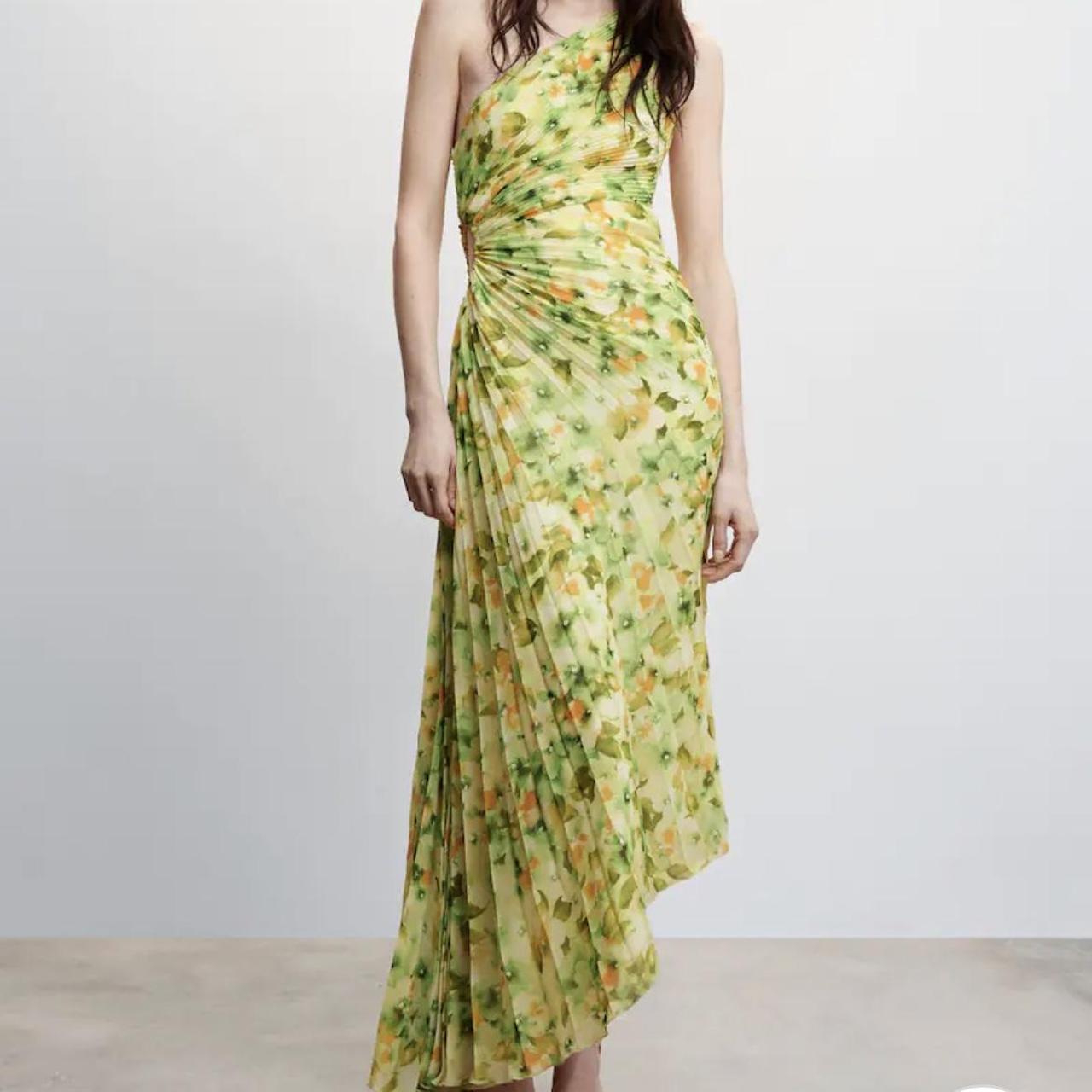 Mango Green Pleated Dress at Richard Hardin blog