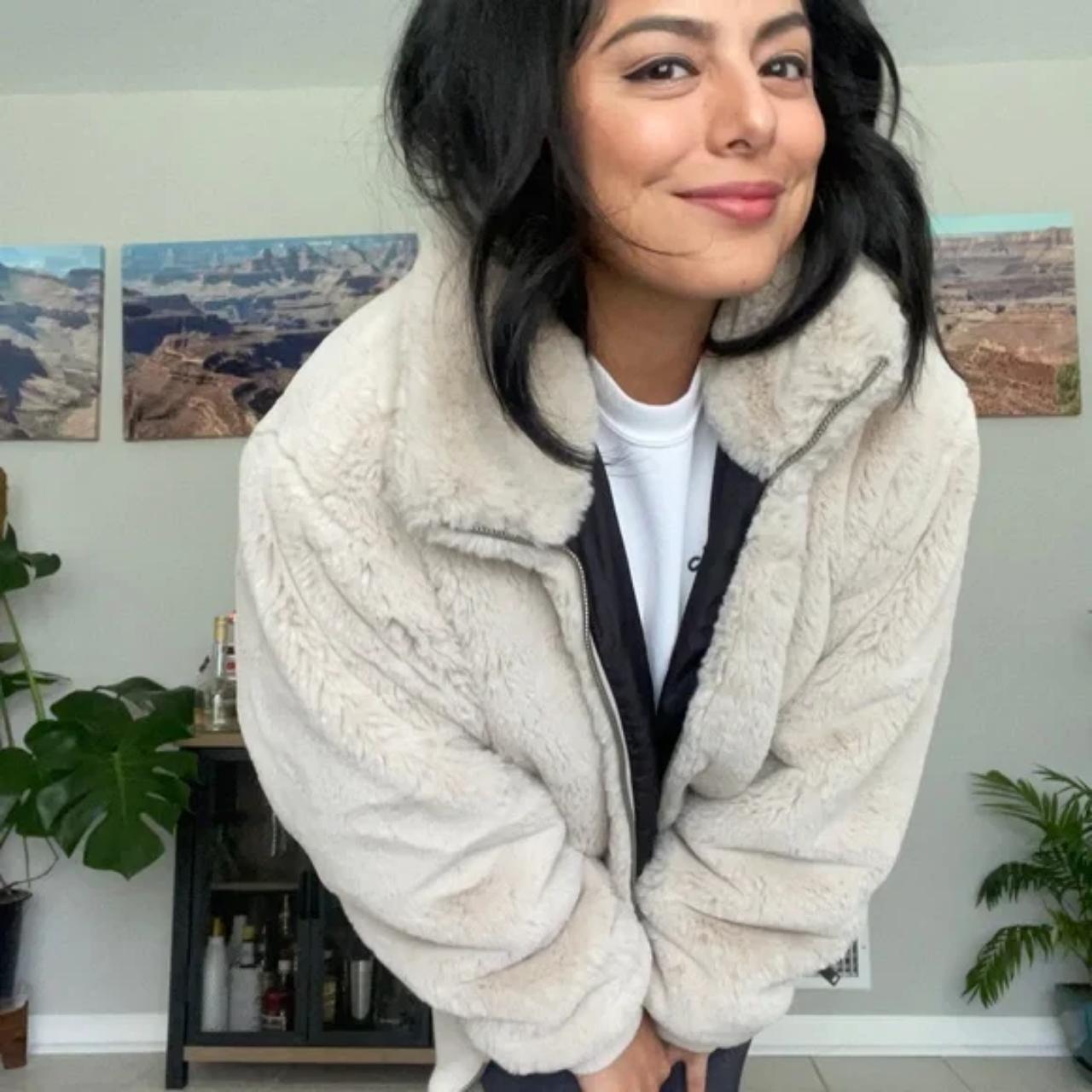 soft faux fur jacket zara