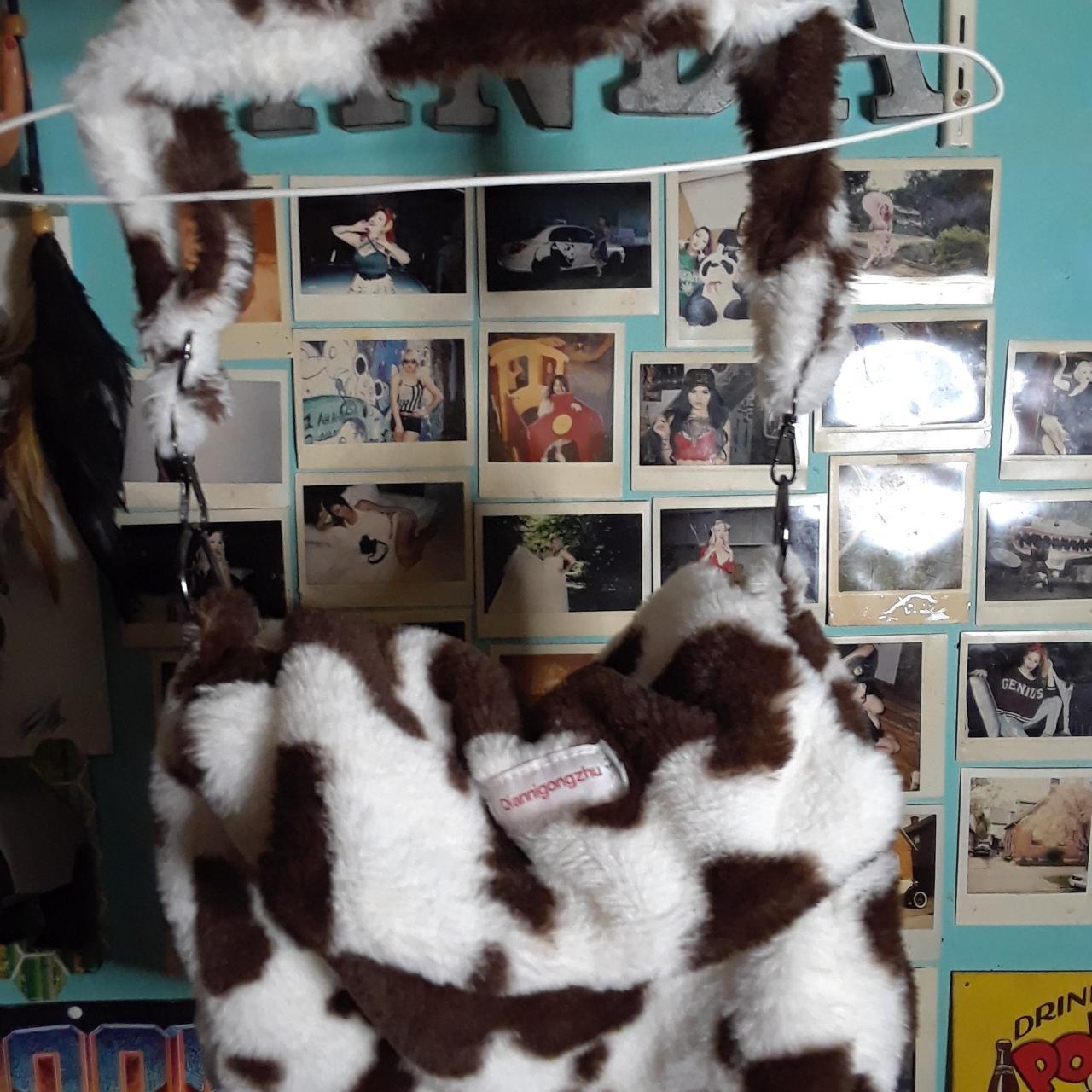 Furry cow outlet bag