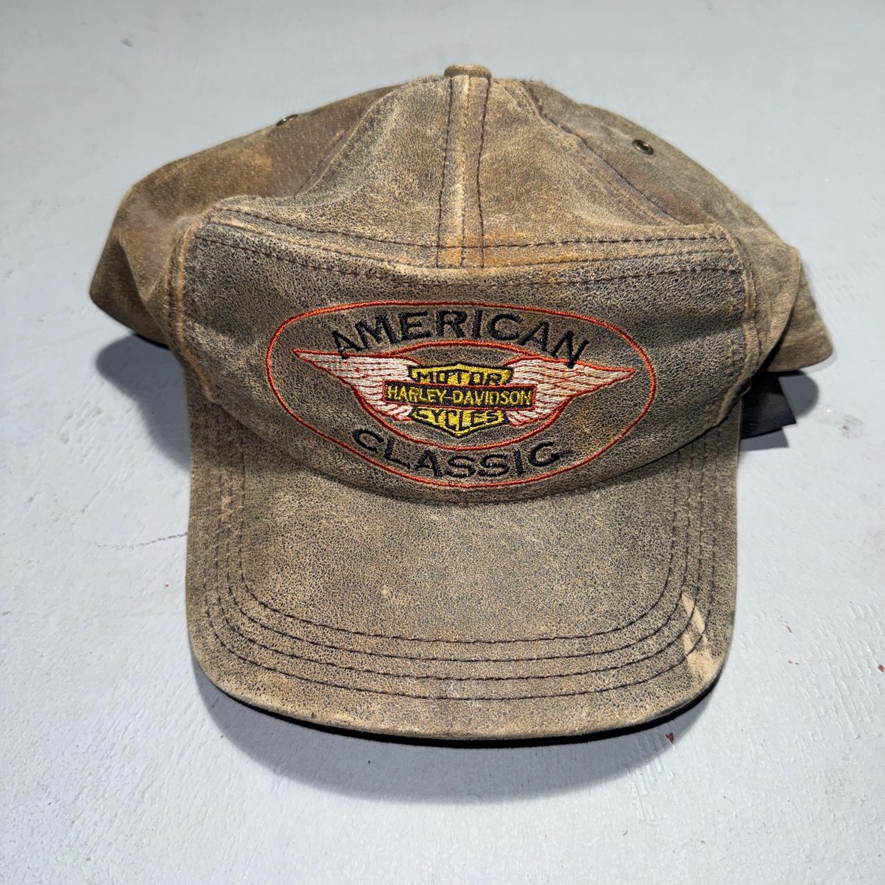 Vintage Harley factory Davidson Leather Baseball Hat