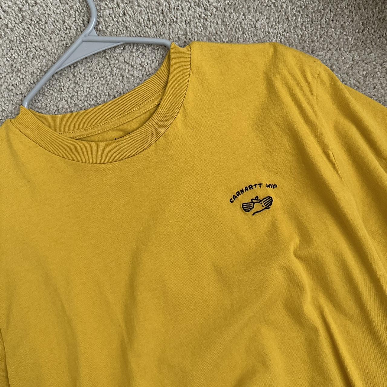 Carhartt WIP Men's Yellow T-shirt | Depop