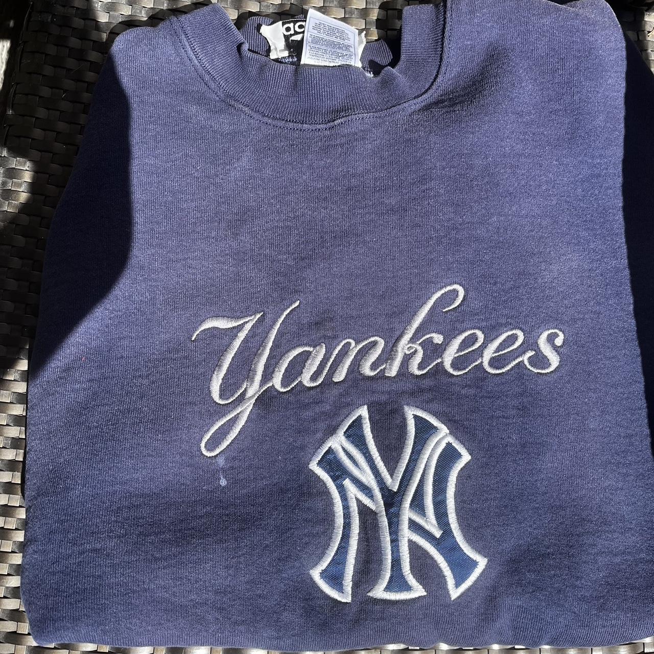 Vintage Adidas Yankees collared jersey Super - Depop