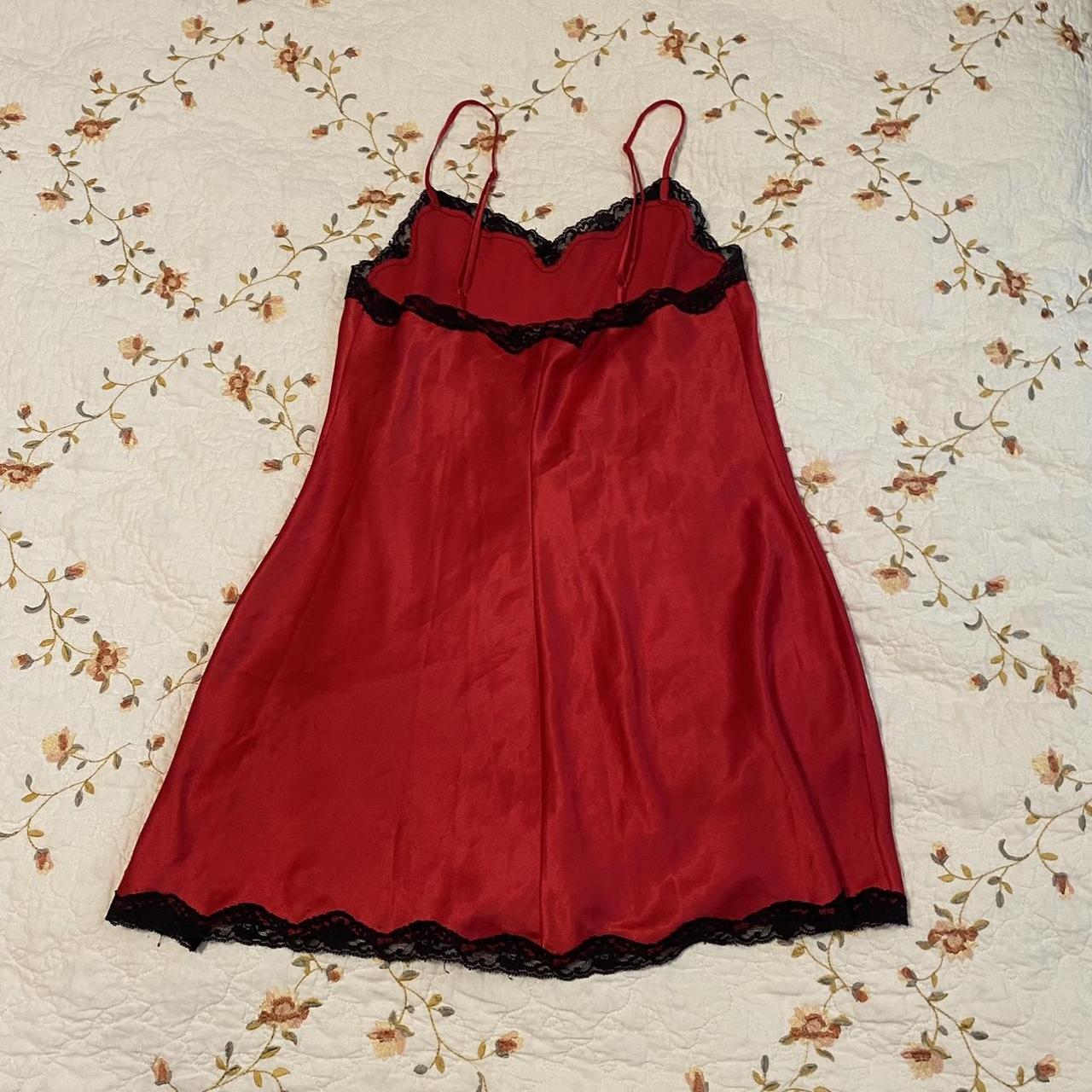 victoria’s secret slip dress ••• red slip dress by... - Depop