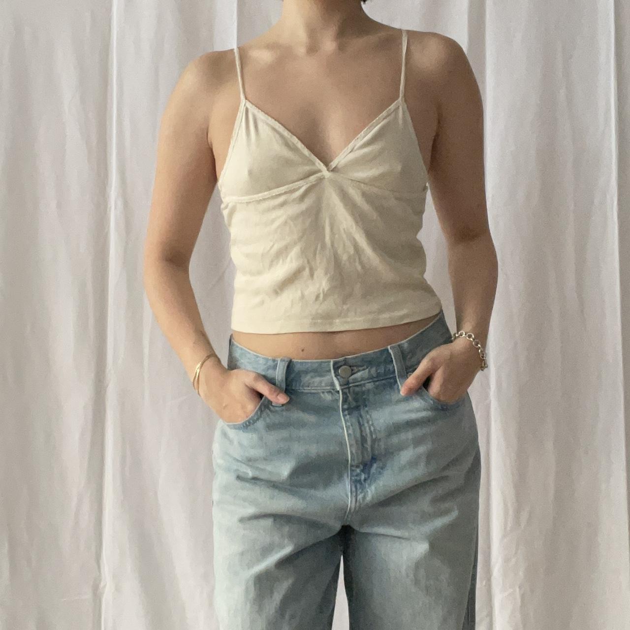 John Galt Brandy Melville cami - cream/beige One - Depop