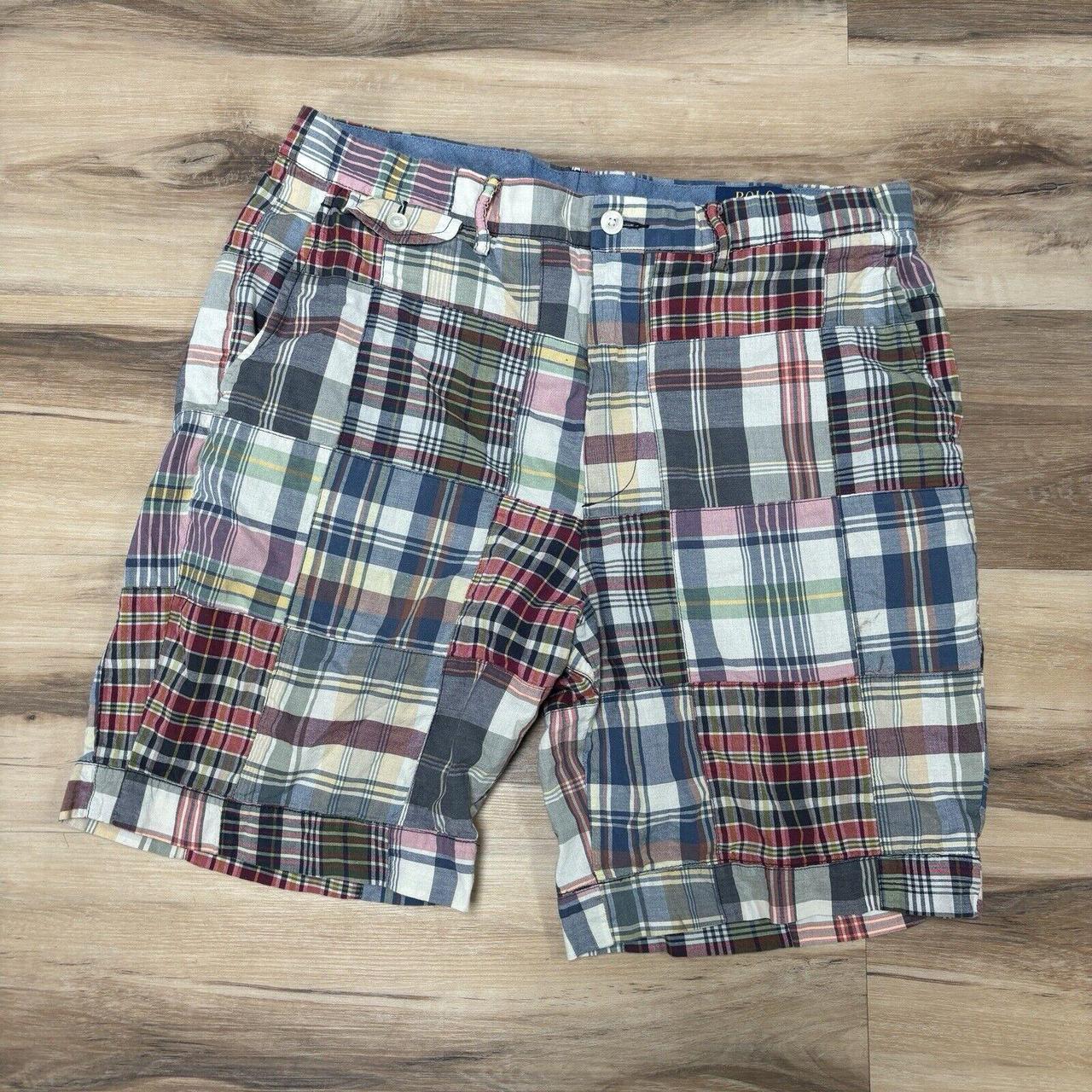 Polo hotsell Ralph Lauren Men's Madras Plaid Patchwork Shorts